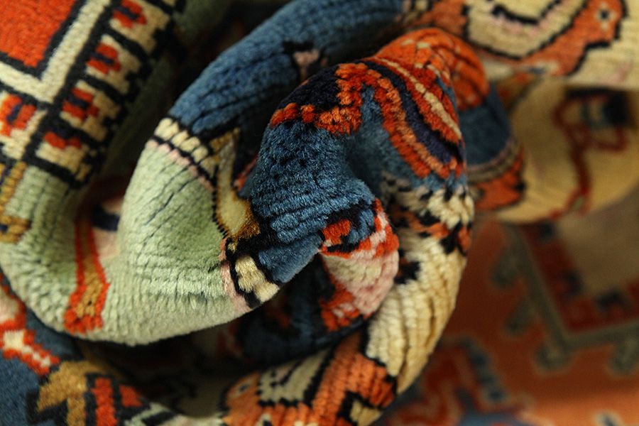 Senneh - Kurdi Persian Carpet 370x265 - Picture 6