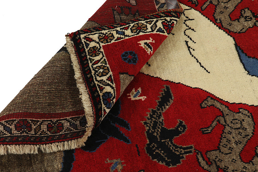 Gabbeh - Qashqai Persian Carpet 203x101 - Picture 4