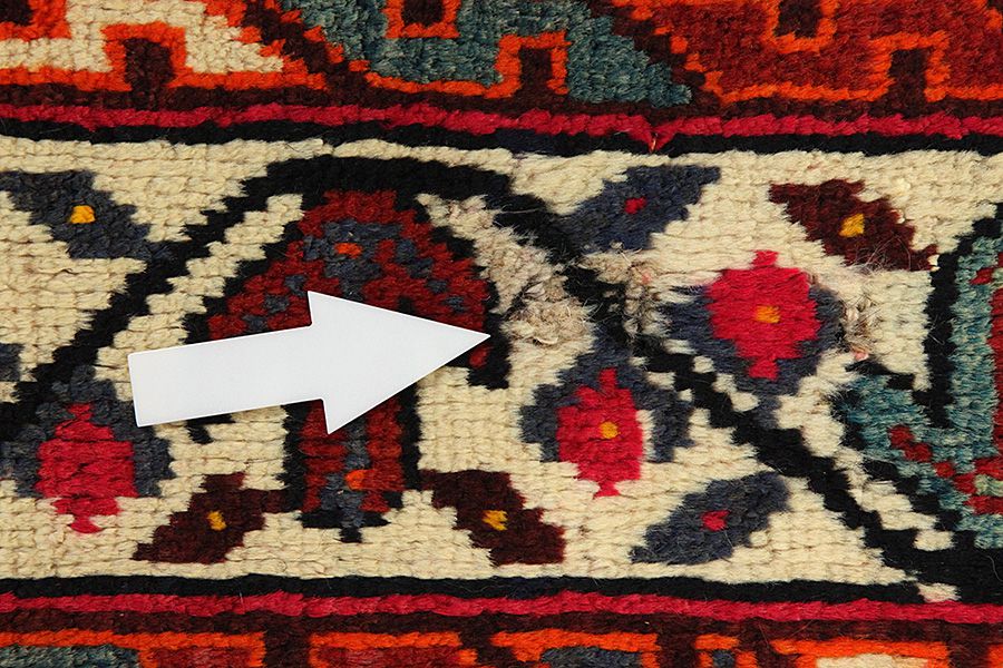 Qashqai - old Persian Carpet 240x145 - Picture 8